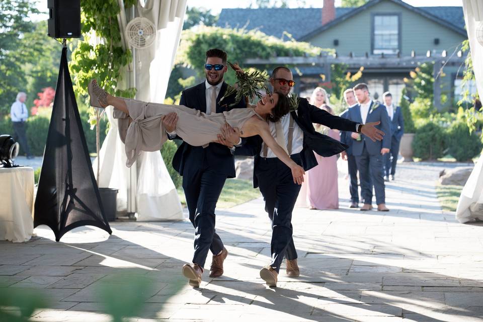This wedding party entrance!
