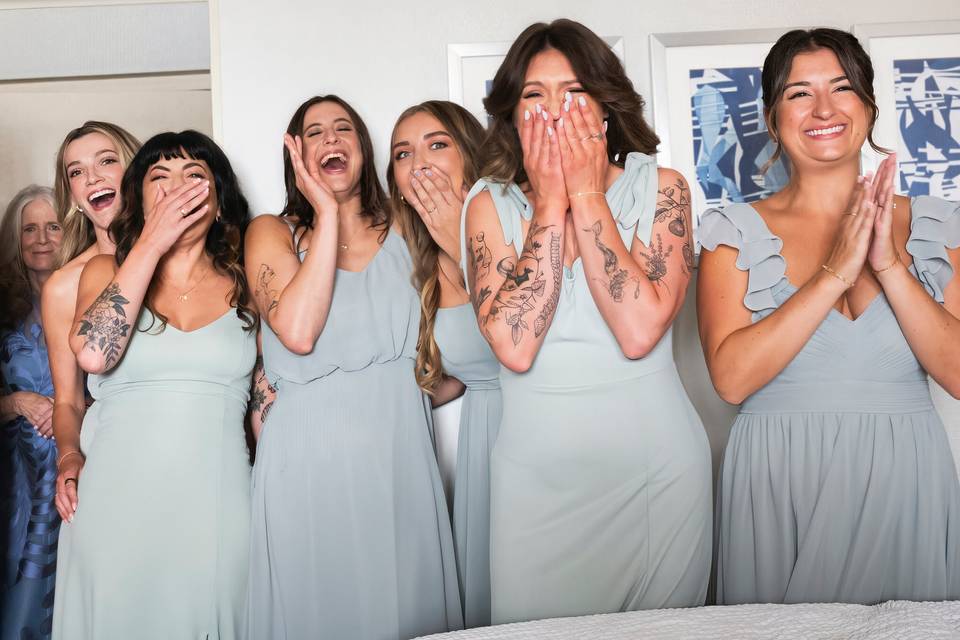 Bridal Party candid reaction