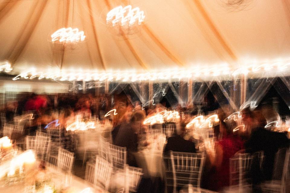 Wedding reception on film