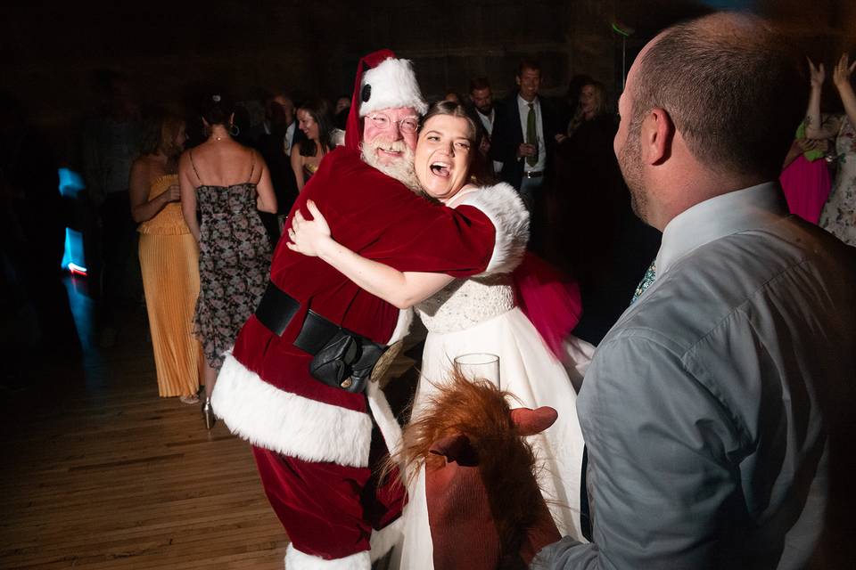 Santa at a wedding