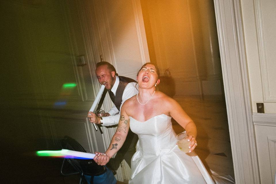 Bride rocking out
