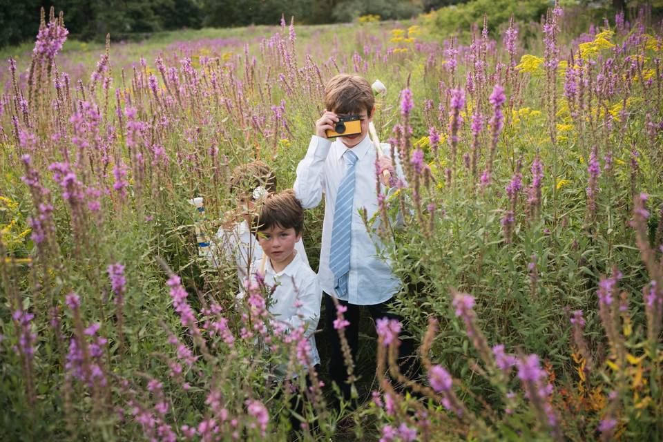 Kids documented at a wedding