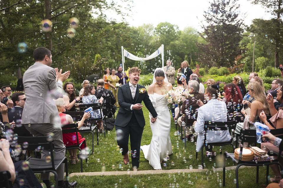 Same sex long hill wedding