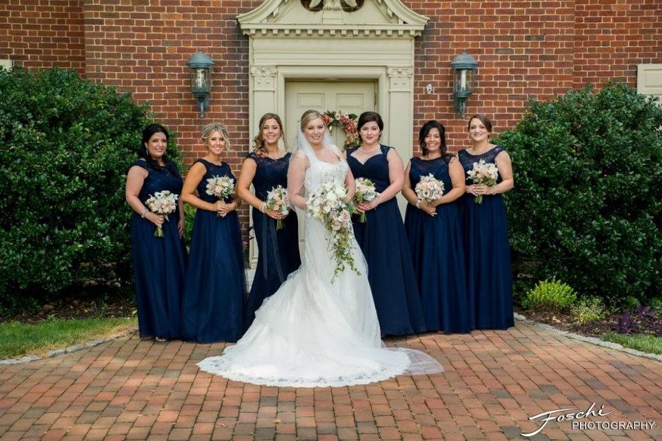 BRide and bridesmaids