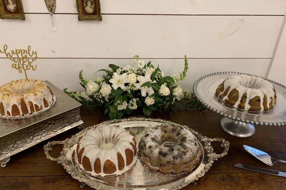 Grooms bundt cake spread