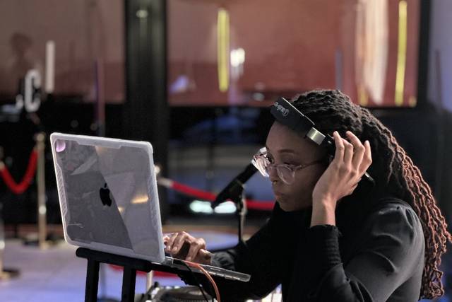 DJ in action/equipment