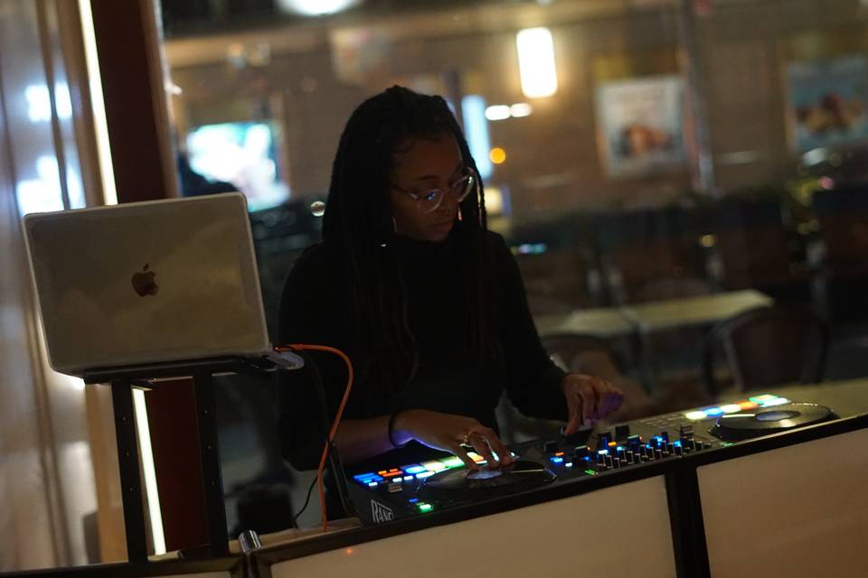 DJ in action/equipment