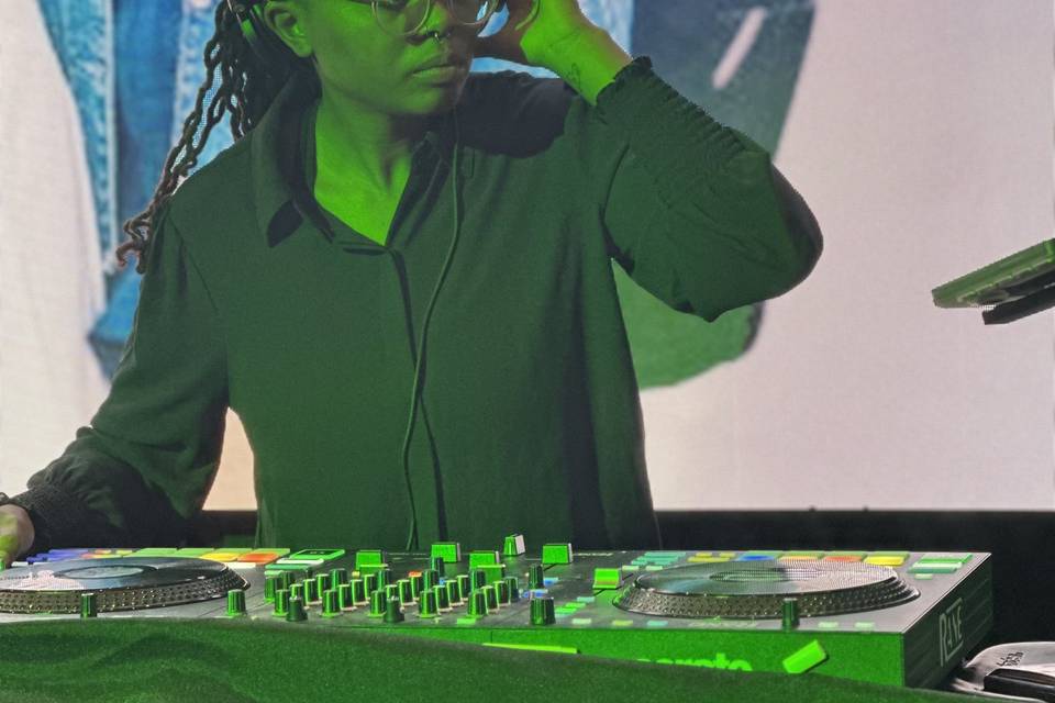 DJ in action/equipment