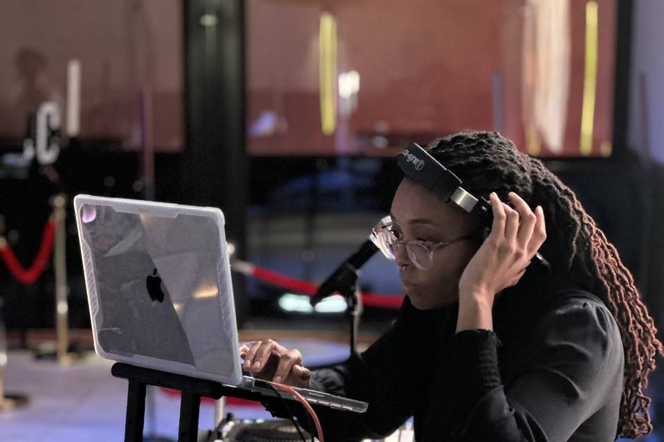 DJ in action/equipment