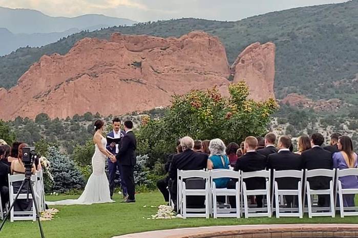 Mountainside wedding
