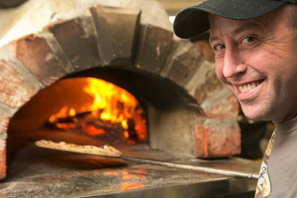 Brick oven pizza