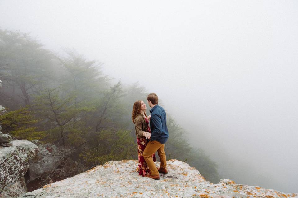 Foggy Mountain Engagement