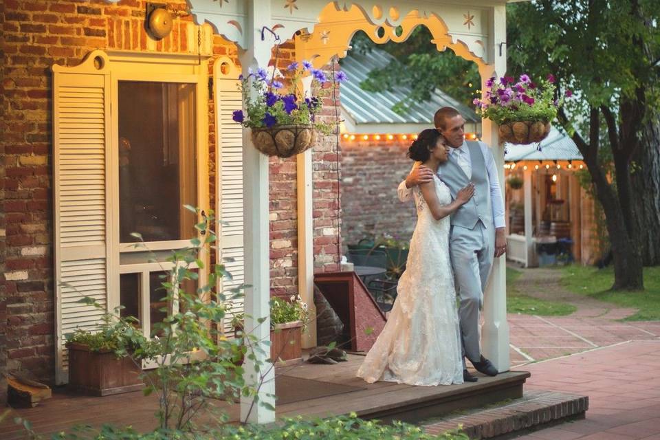 Porch of twenty mile house wedding venue tahoe reno