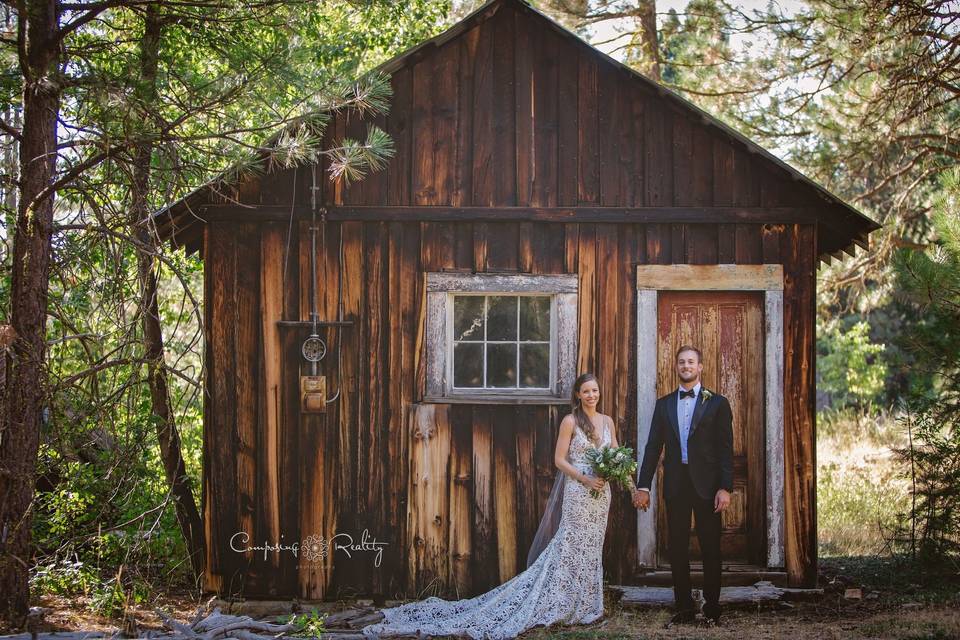 Historic miner's cabin twenty mile house wedding venue tahoe/reno