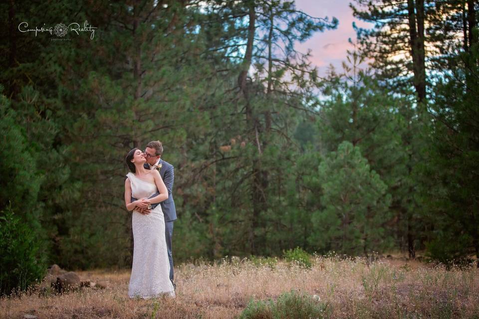 Forest surrounding twenty mile house wedding northern california