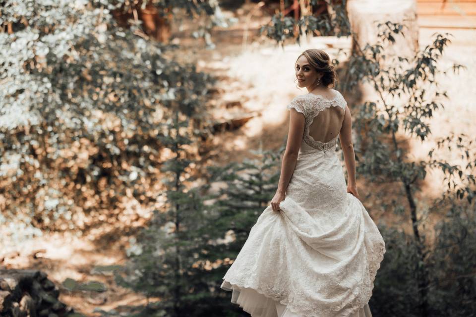 Forest surrounding twenty mile house wedding venue tahoe/reno