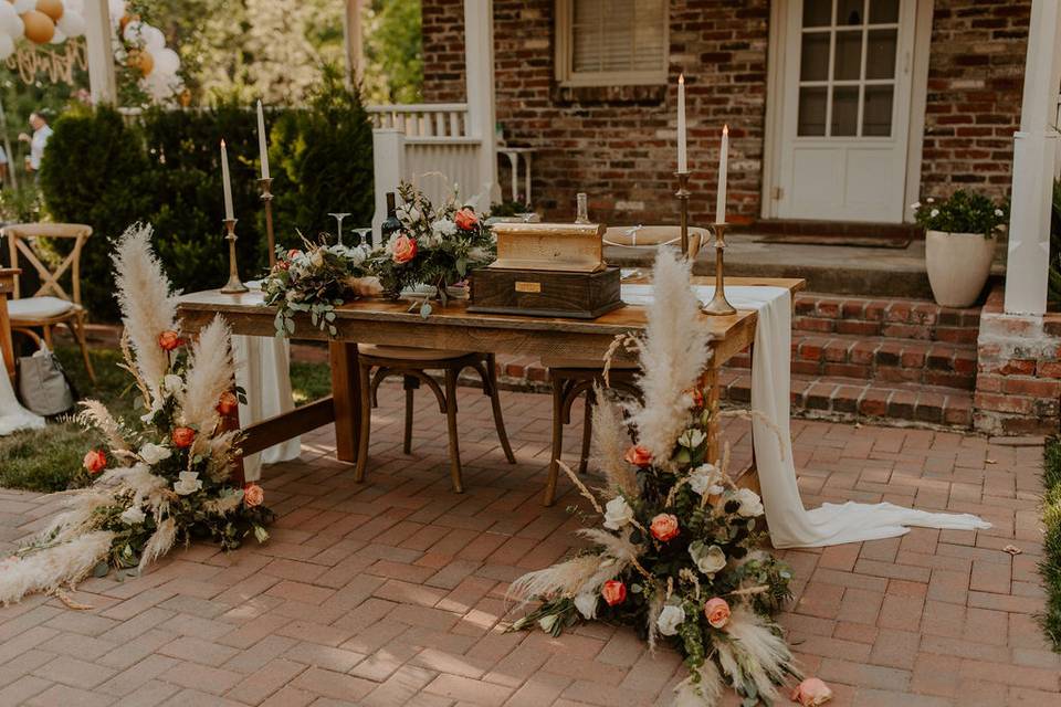 Wedding couple table