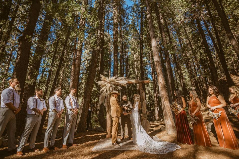 Boho ceremony Twenty Mile