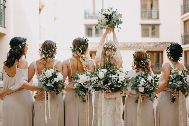 Bride and Bridesmaids