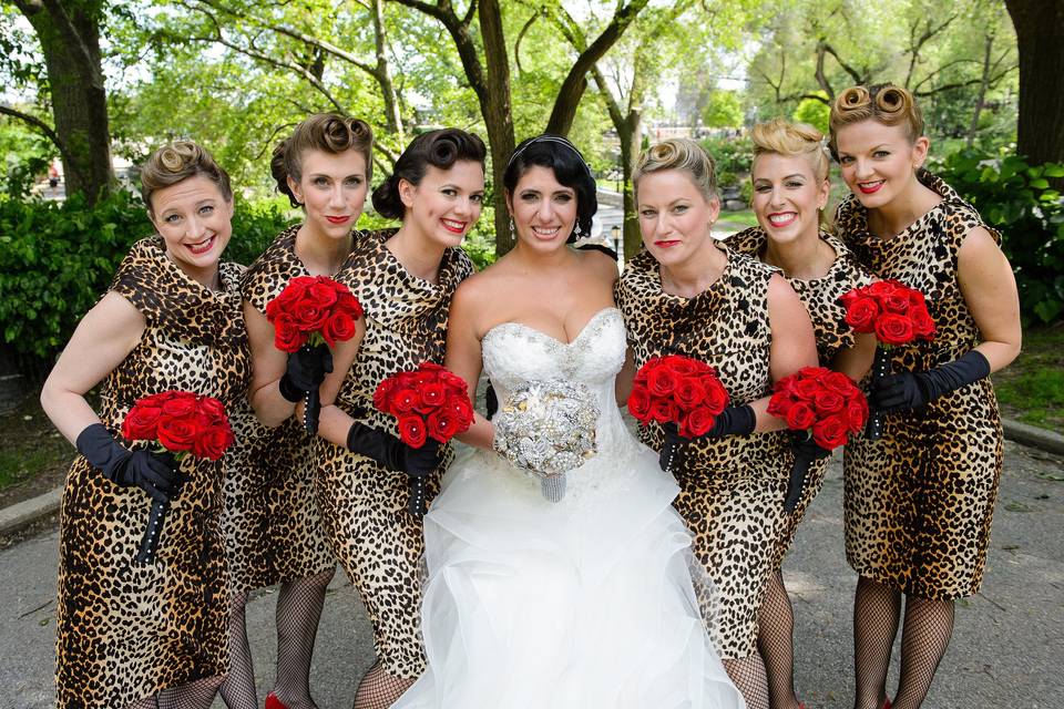 Cheetah print bridesmaid dresses sale