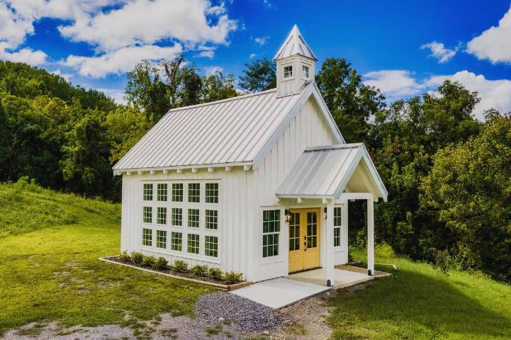 Barn and patio