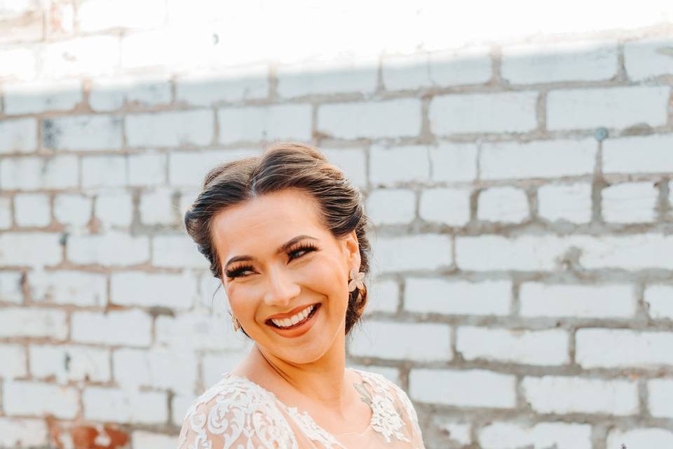 Bride and Bouquet