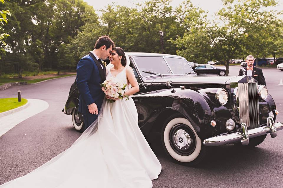 Couple and Rolls Royce