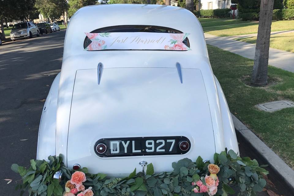 Just Married Sign on 1951