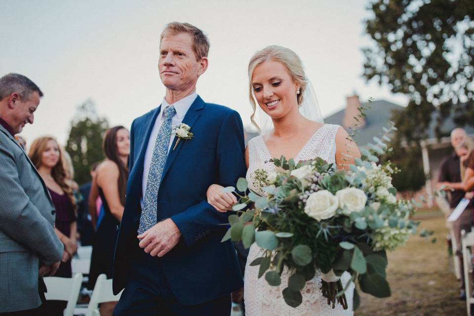 Walking down the aisle