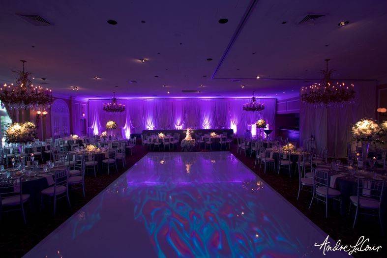 Wedding reception setup