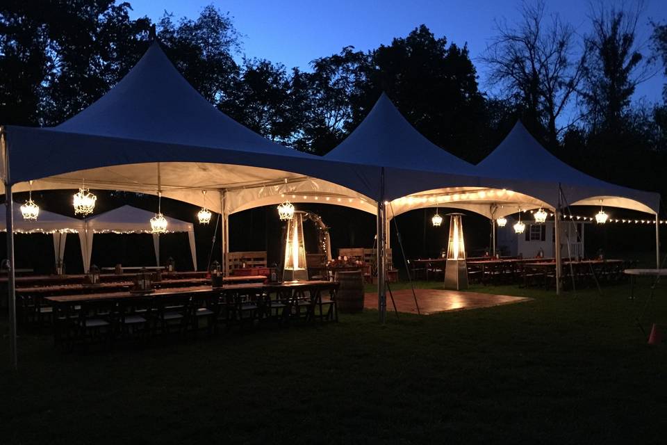 Tents, specialty lighting and heaters
