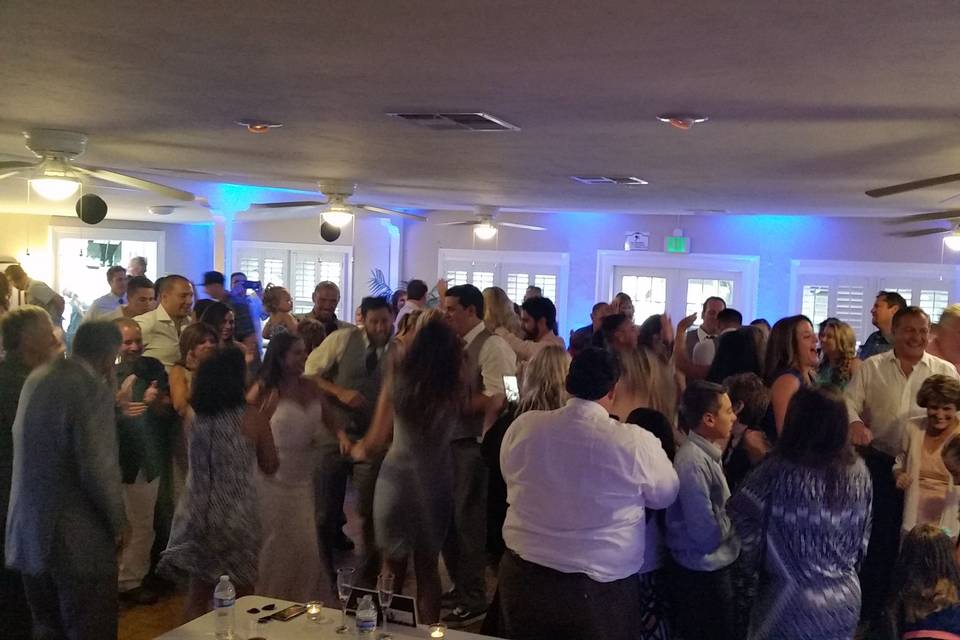 A full dance floor in Mission beach