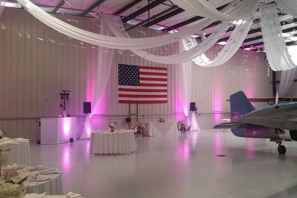 We can do weddings anywhere even a airport hanger