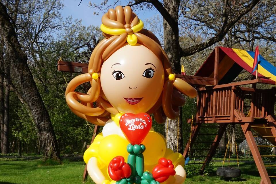 Custom balloon princess