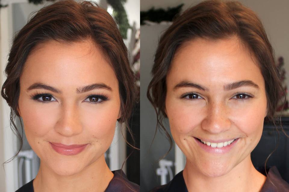 Bridesmaid before & after