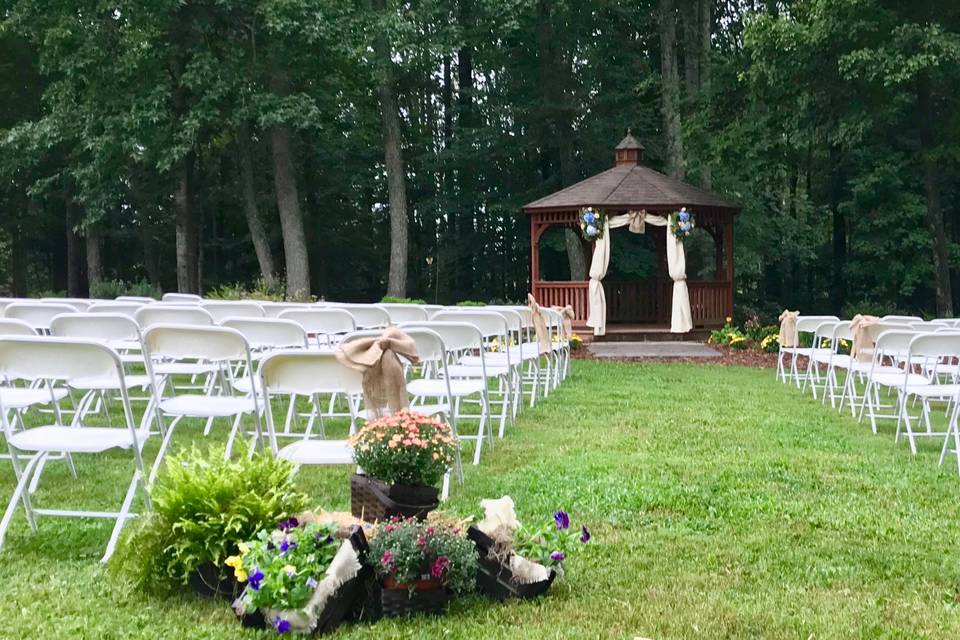 Outdoor wedding ceremony