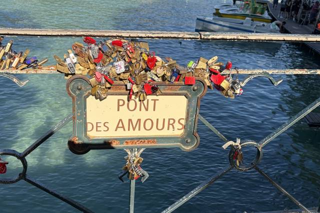 Bridge of lovers in Annecy