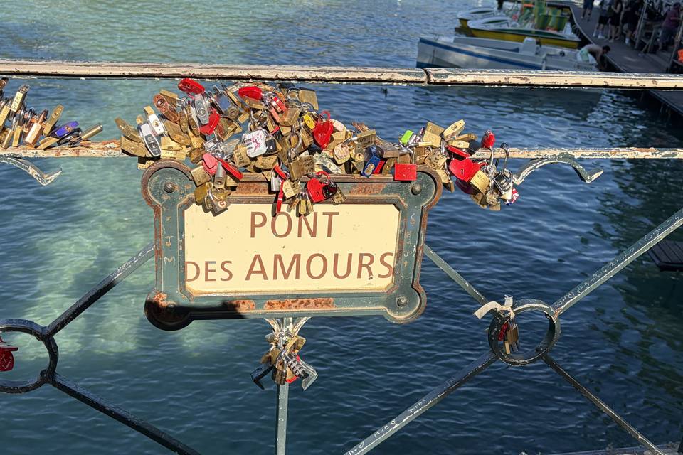 Bridge of lovers in Annecy