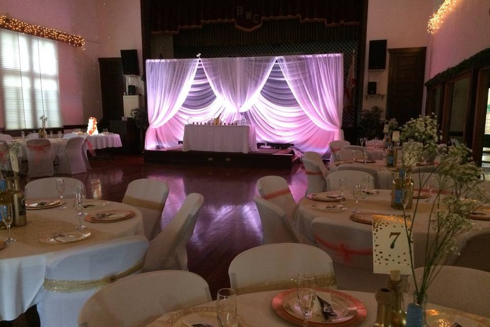 A beautiful reception layout