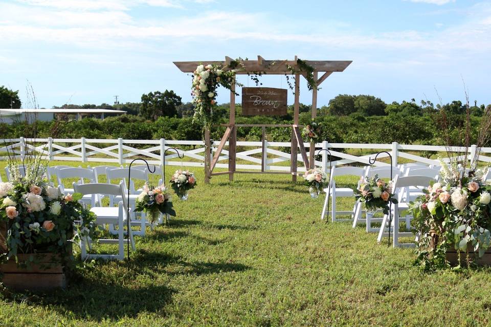 An outdoor ceremony