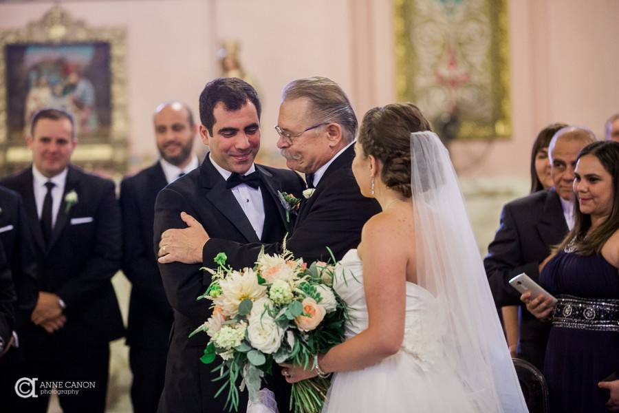 Bride's father gives his blessing