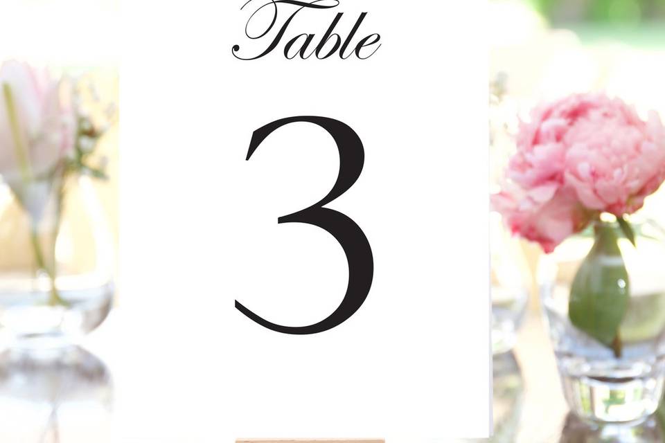 Classic Table Number
