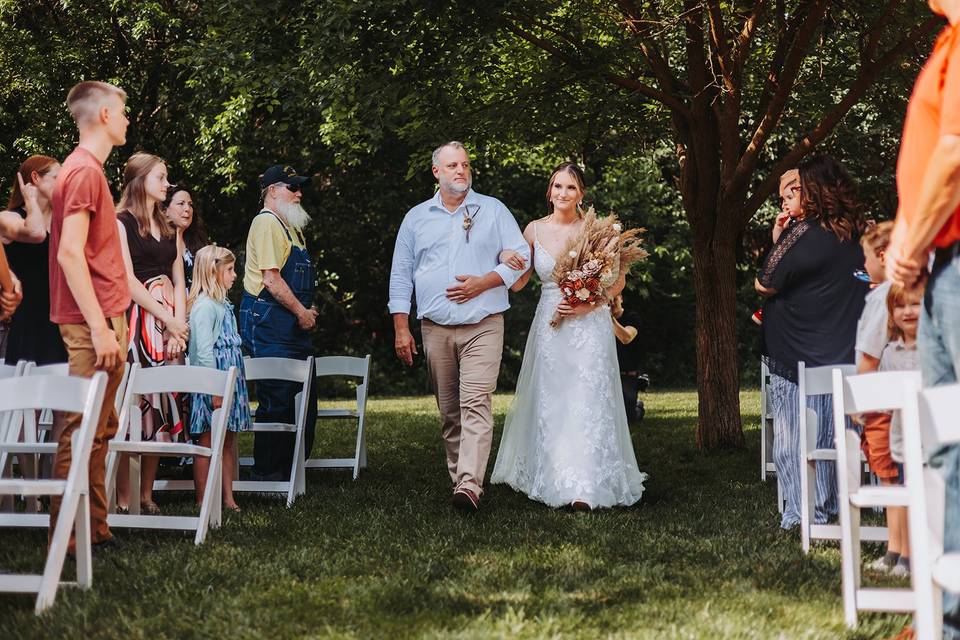 Dad with bride.