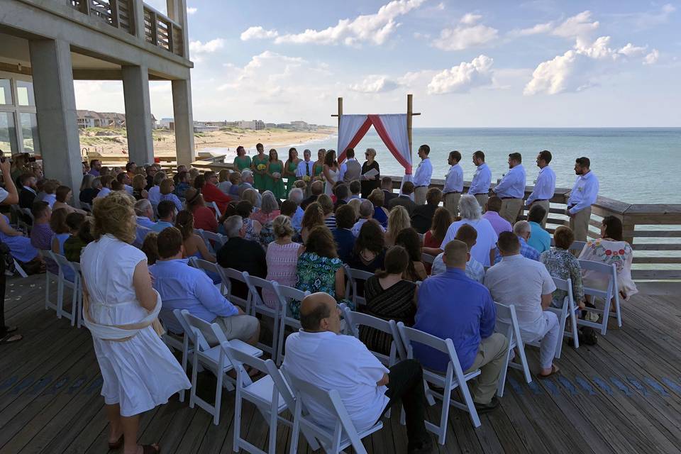 Wedding Ceremonial music for a couple at Jennette's Pier, Nags Head, NC. June 2, 2018