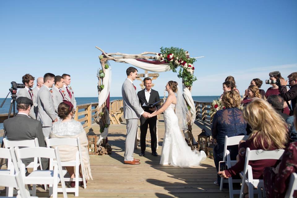 Ceremony on the pier