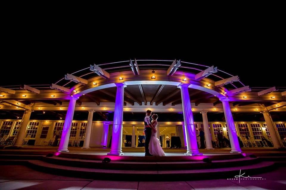 The bride and groom