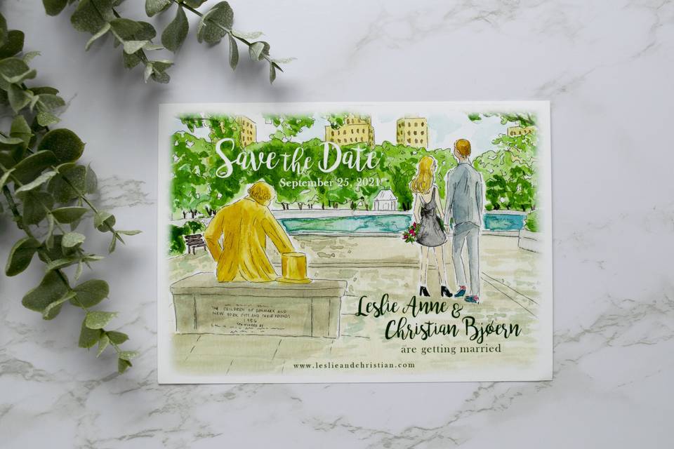 Watercolor Save the Date