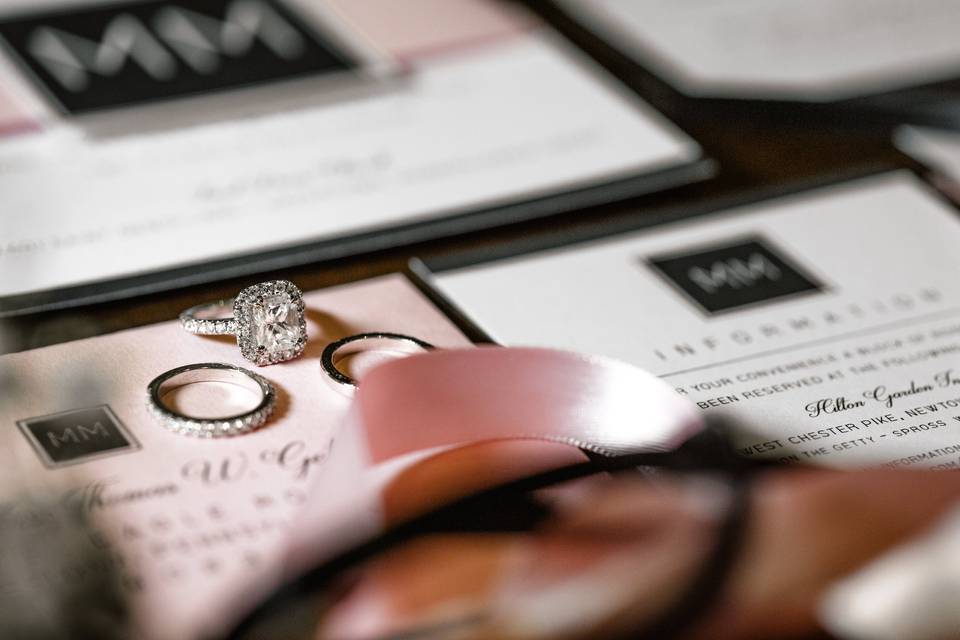Rings and paper invites