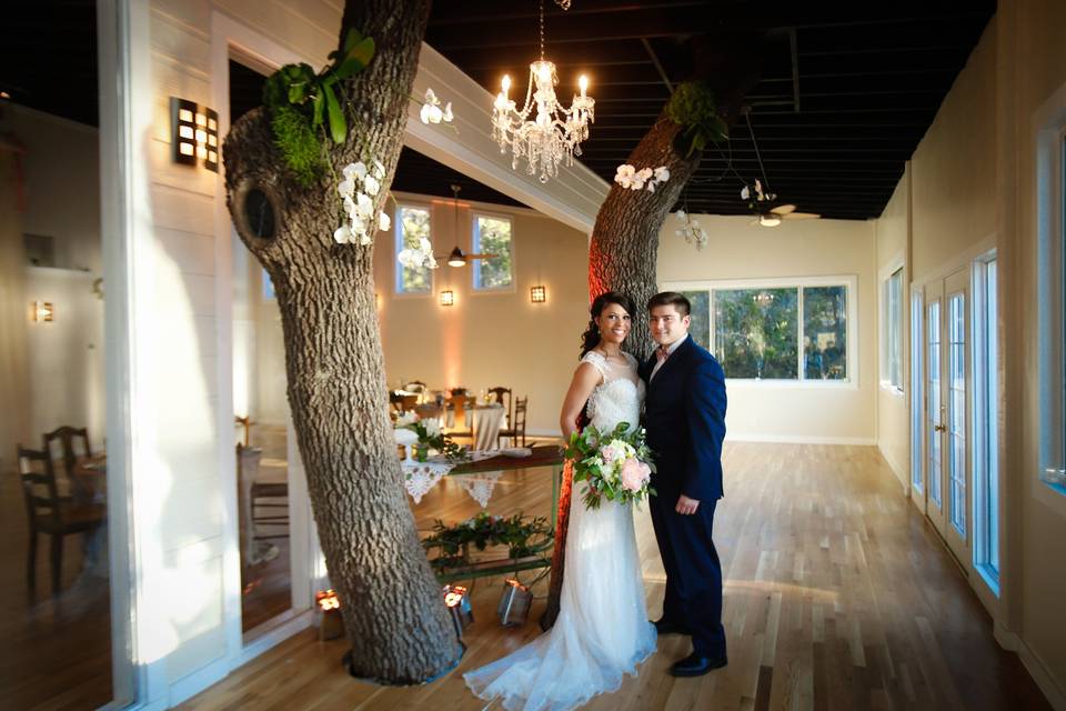 The bride and groom