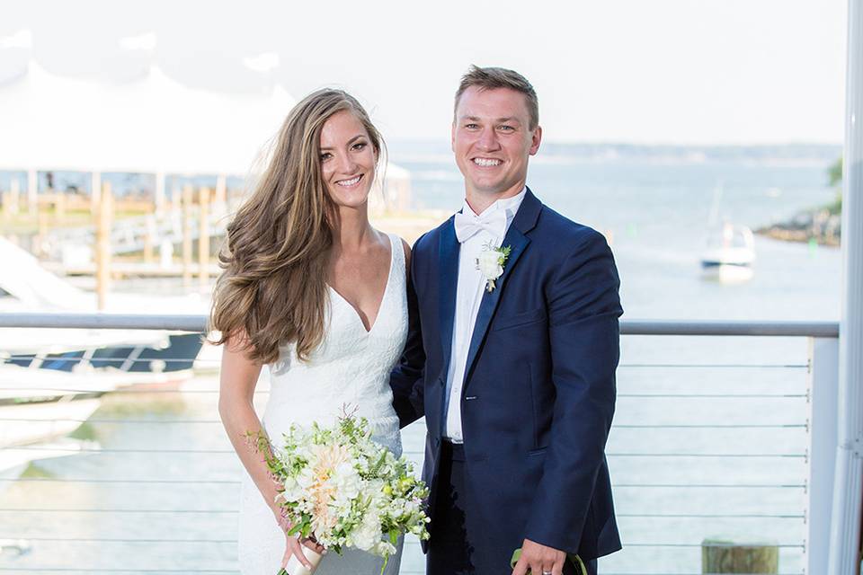 The bride and groom